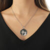 Pingente feminino octagonal em aço - Imagem 4