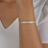 Pulseira Rivière Marquise  –  Banhada a Ouro 18k