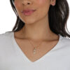 Conjunto Menina com Zircônias Rosa – Banhado a Ouro 18k - Imagem 2