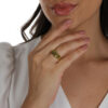 Anel Retangular Liso - Banhado a Ouro 18k - Imagem 2