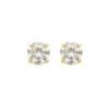 Brinco Solitário Clássico Zircônia - Banhado a Ouro 18k
