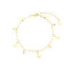 Pulseira com Pingentes de Estrela e Zircônias Brancas - Banhada a Ouro 18k - Image 2