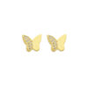 Brinco Borboleta com Zircônias – Banhado a Ouro 18k