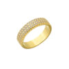 Anel Pavê Cravejado - Banhado a Ouro 18k