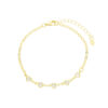 Pulseira Corações com Zircônias Brancas - Banhada a Ouro 18k - Imagem 2