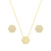 Conjunto Colmeia Dourada - Banhado a Ouro 18k