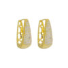 Brinco Médio Gota Cravejada - Banhado a Ouro 18k
